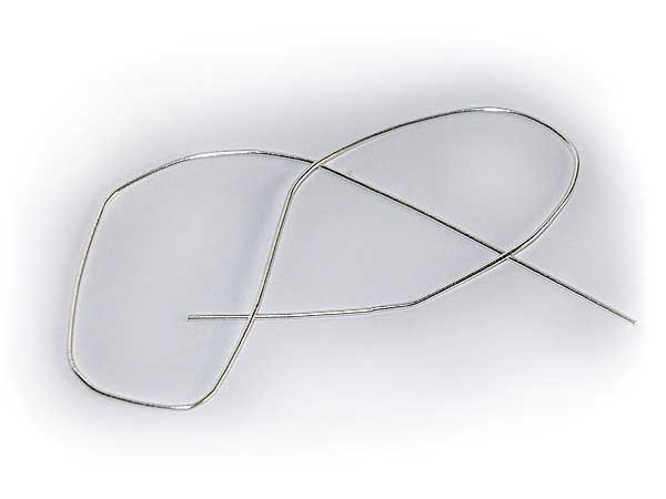 Perlspiraldraht Bouillon french wire versilbert 70 cm