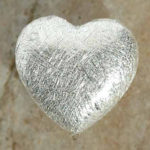 Silber Herz 16 mm vertikal