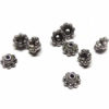 10 kleine Perlkappen aus Metall