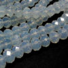 Opalglasperlen geschliffene Rondelle Strang 6 mm Irrlicht