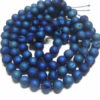 Geode Drusen Achat Perlen Strang electroplated blau 10 mm