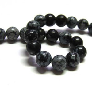 Schneeflocken-Obsidian Perlen 10 mm