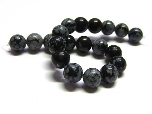 Schneeflocken-Obsidian Perlen 10 mm