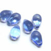20 Tropfen Glas Perlen Aqua 7 *5 mm