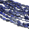 Lapis Lazuli Perlenstrang flache Tropfen