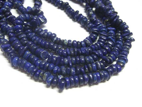 Lapis Lazuli Perlenstrang Scheiben