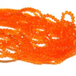 fac. Glasrondelle Perlen Strang orange 3 mm