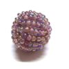 Perle mit Rocailles flieder 15 mm 15762