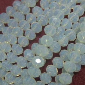 Glasrondelle Opalglas Kryolithglas Perlen 3 mm Strang