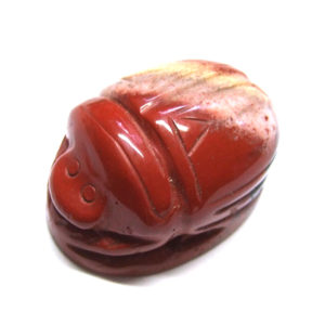 Skarabäus Perle aus Mookait rot 15799