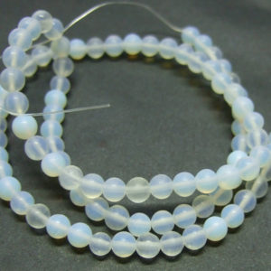 Opalglas Perlen gefrostet 6 mm 15823