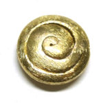 vergoldete Silberperle Scheibe mit Spirale 15 mm 15830