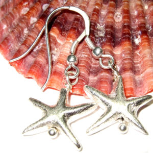 Seestern Ohrringe aus 925er Silberperlen