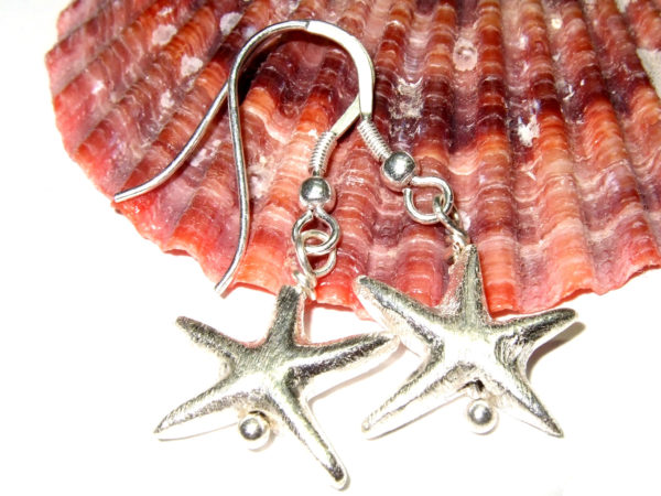 Seestern Ohrringe aus 925er Silberperlen
