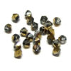 Kristallschliffperlen 4 mm black diamond gold 15958