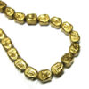 5 goldfarbige Buddha Perlen aus Hämatit 16025