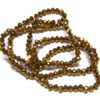 dunkelgoldene Glasrondelle Perlen facettiert 3 mm
