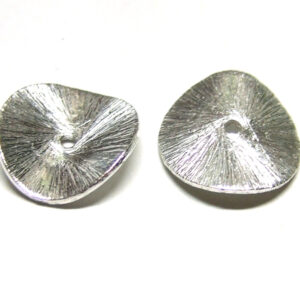 Silberperle gewellte Scheibe 14 mm 16555