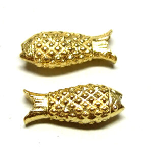 vergoldete Silberperle Fisch 16661